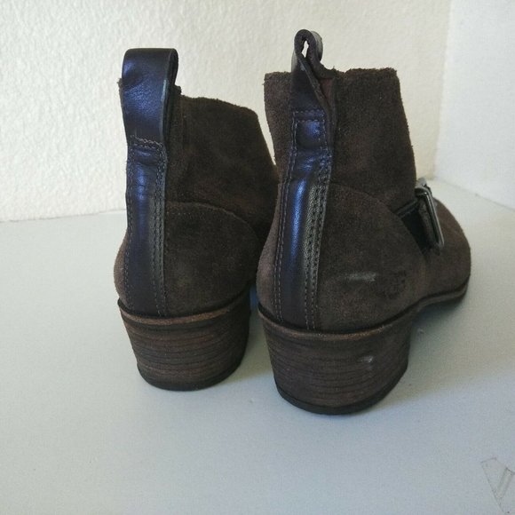 UGG Womens Wright Belted Ankle Booties Block Heel - Picture 9 of 16